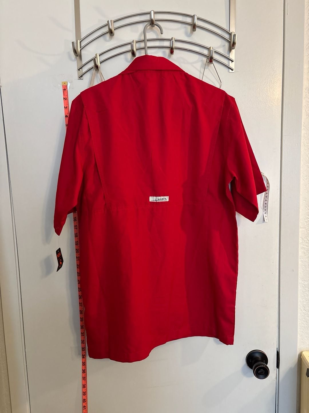 Habit Men's Red Short Sleeve Vented Fishing Shirt UPF 40+ NWT 3