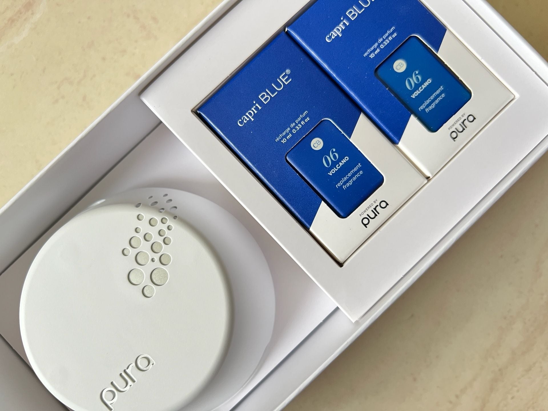 Pura Smart Home Fragrance Diffuser Starter Kit with 2 Capri Blue Volcano Refills 3