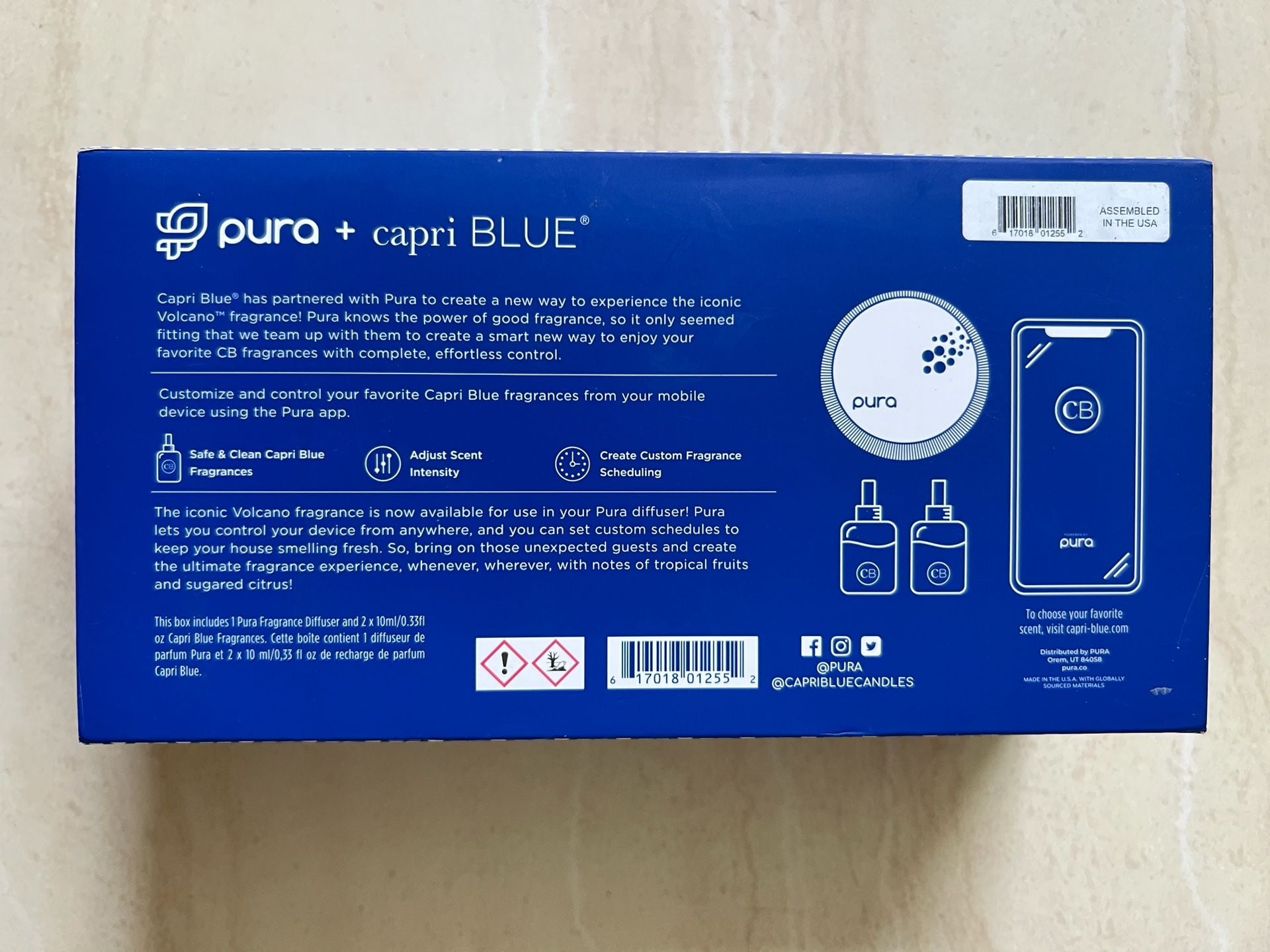 Pura Smart Home Fragrance Diffuser Starter Kit with 2 Capri Blue Volcano Refills 4
