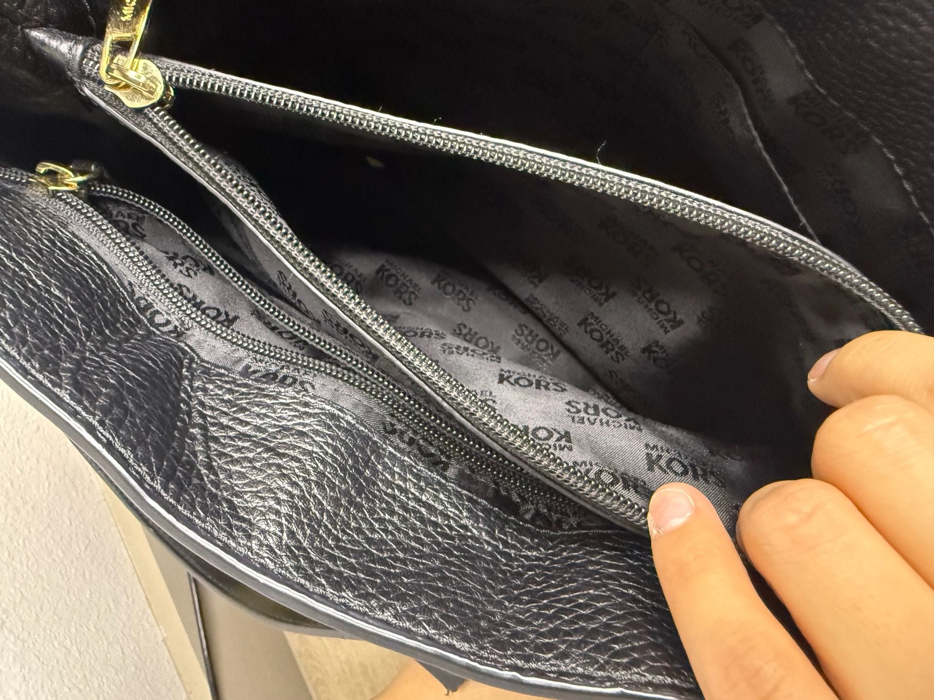 Michael Kors Black Pebbled Leather Small Satchel Crossbody Bag 14