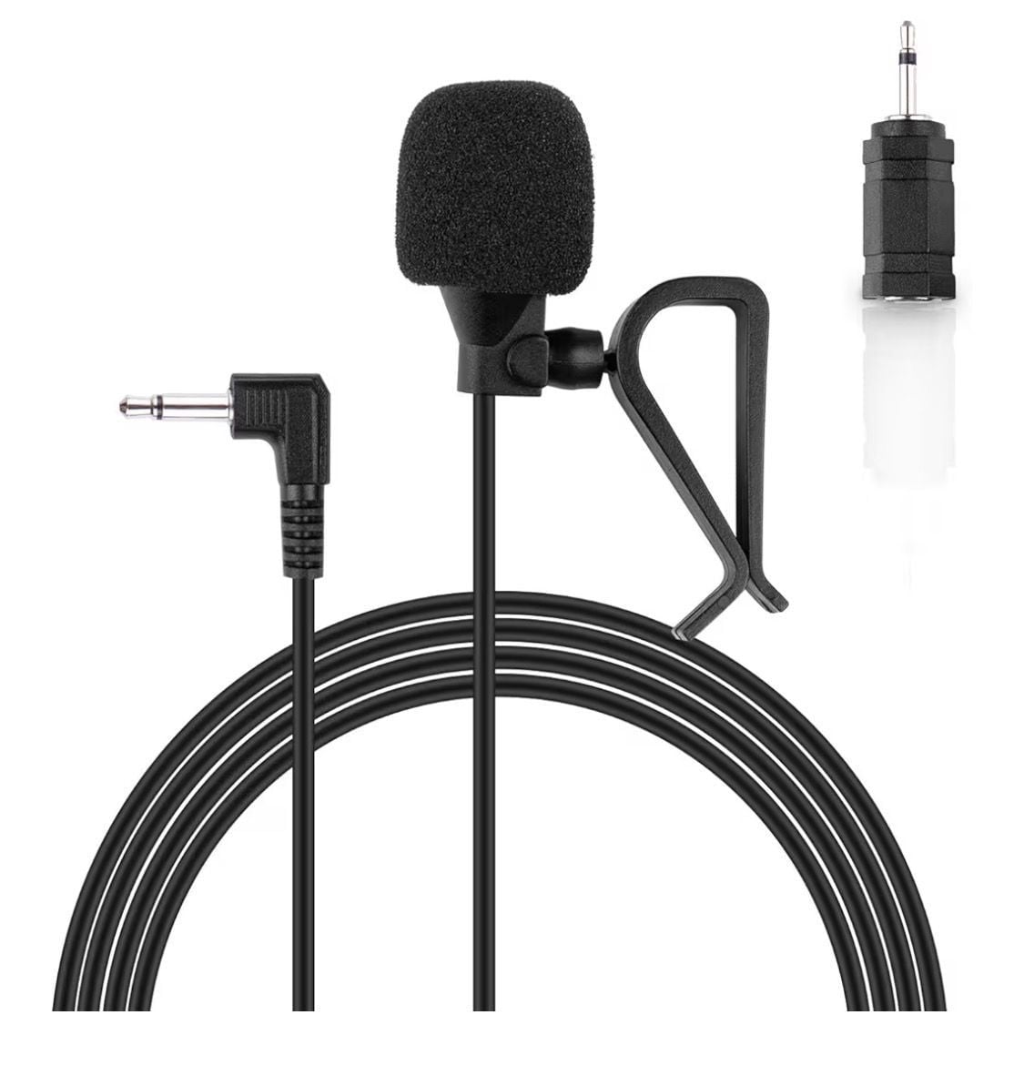 weishan Car Microphone 3.5mm Replacement with 2.5mm Adapter for Pioneer Sony Kenwood JVC 1