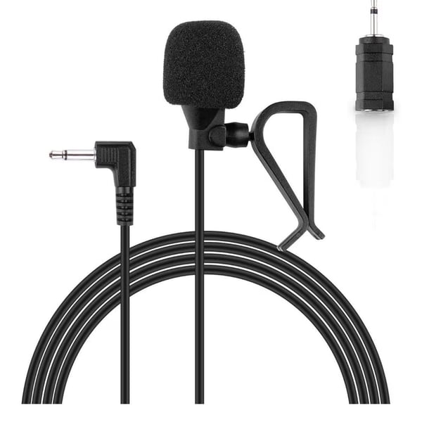 weishan Car Microphone 3.5mm Replacement with 2.5mm Adapter for Pioneer Sony Kenwood JVC