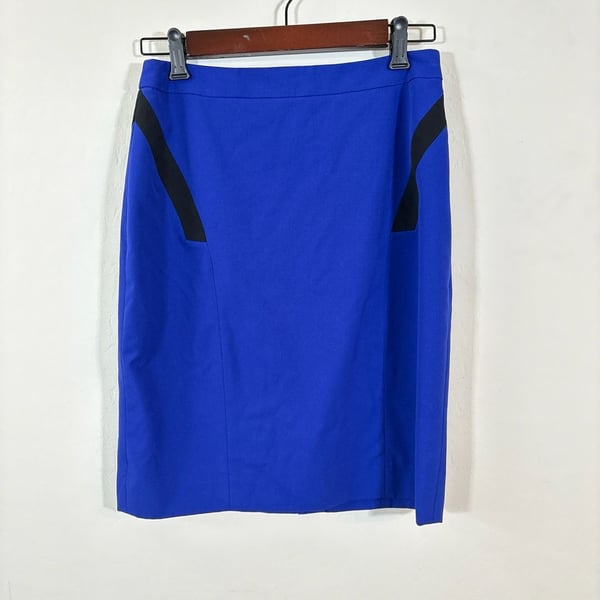 Gianni Bini Royal Blue Colorblock Panel Pencil Skirt Size 4