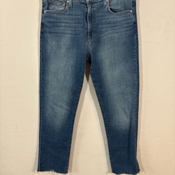 Joe's Jeans The Honey High Rise Raw Hem Crop Curvy Skinny Jeans