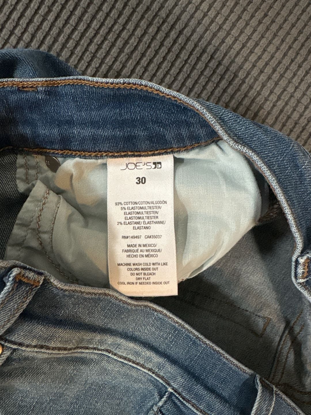 Joe's Jeans The Honey High Rise Raw Hem Crop Curvy Skinny Jeans 7