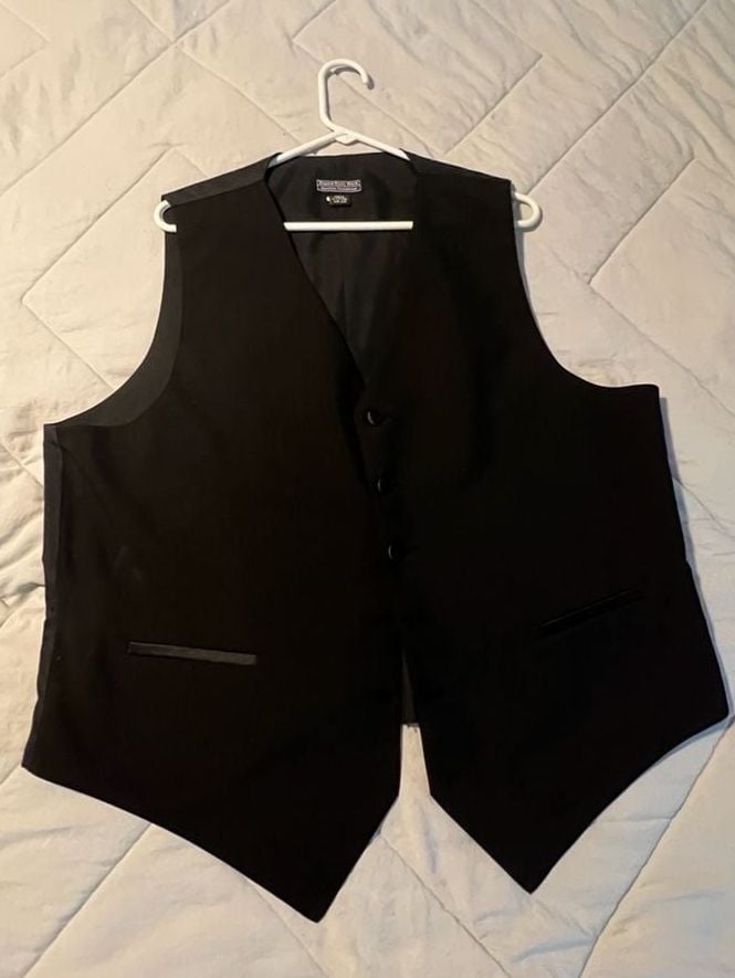 Jean Yves Paris 3-Piece Tuxedo Set, Black Worsted Wool, Men's XL 13
