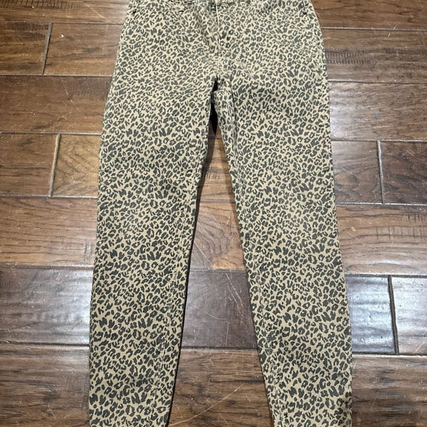 Vanilla Star High Rise Skinny Leopard Print Jeans Size 7