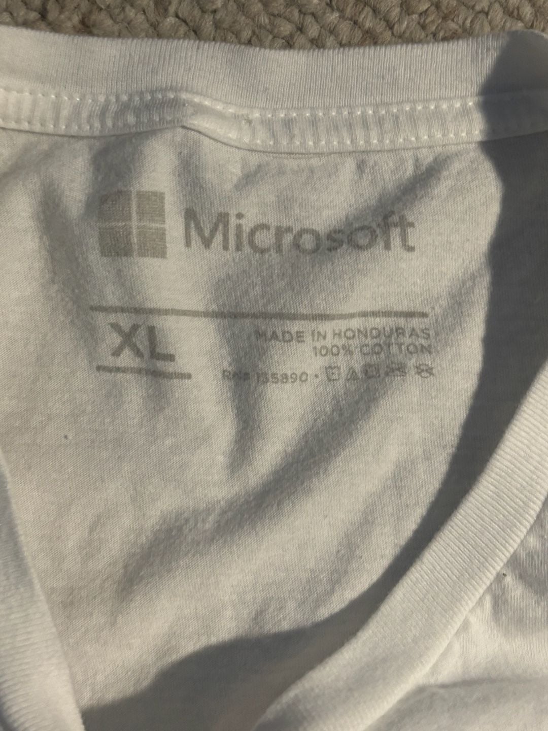 Microsoft Corporate Logo White Graphic T-Shirt XL 4