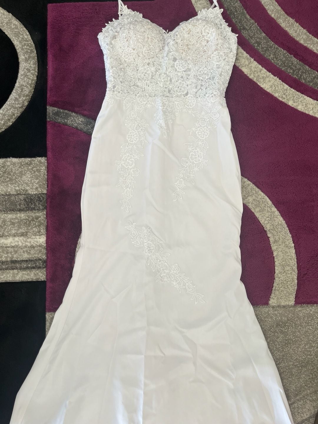 Essense of Australia Floral Embroidered Lace Wedding Gown 2