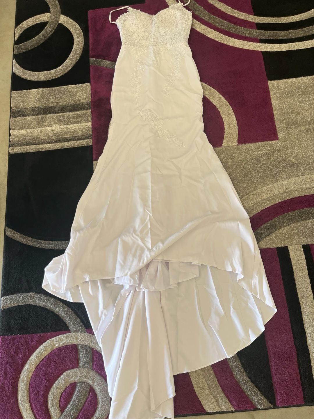 Essense of Australia Floral Embroidered Lace Wedding Gown 4