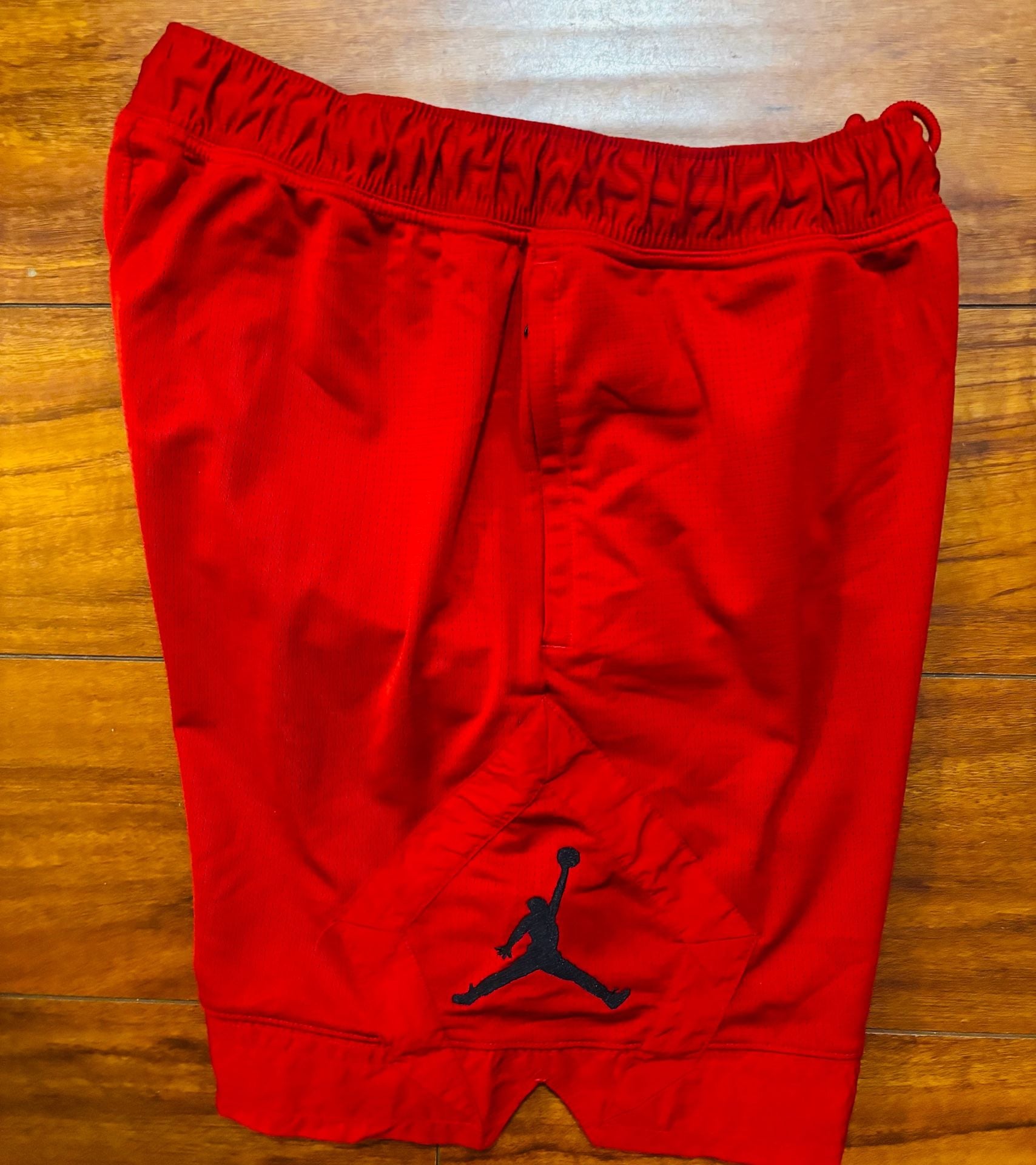 Nike Air Jordan Jumpman Diamond Mesh Basketball Shorts Gym Red sz M zip pockets 4