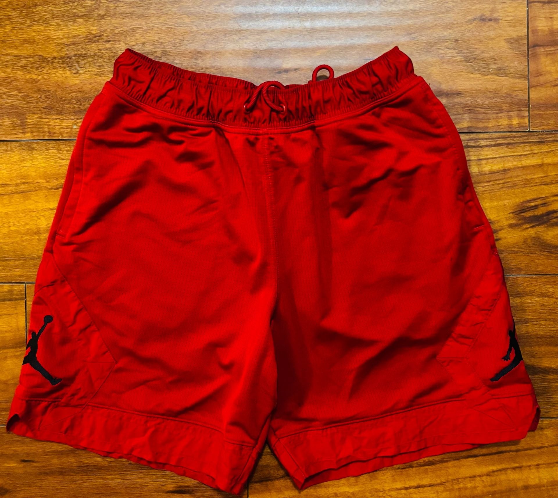 Nike Air Jordan Jumpman Diamond Mesh Basketball Shorts Gym Red sz M zip pockets 8