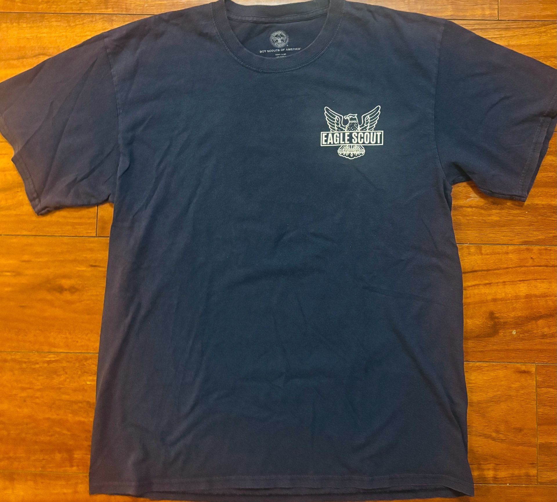 Official Boy Scouts of America Eagle Scout Graphic T-Shirt Navy Blue Adult Large 2
