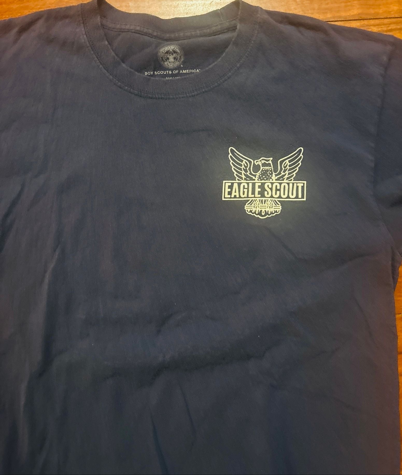 Official Boy Scouts of America Eagle Scout Graphic T-Shirt Navy Blue Adult Large 3