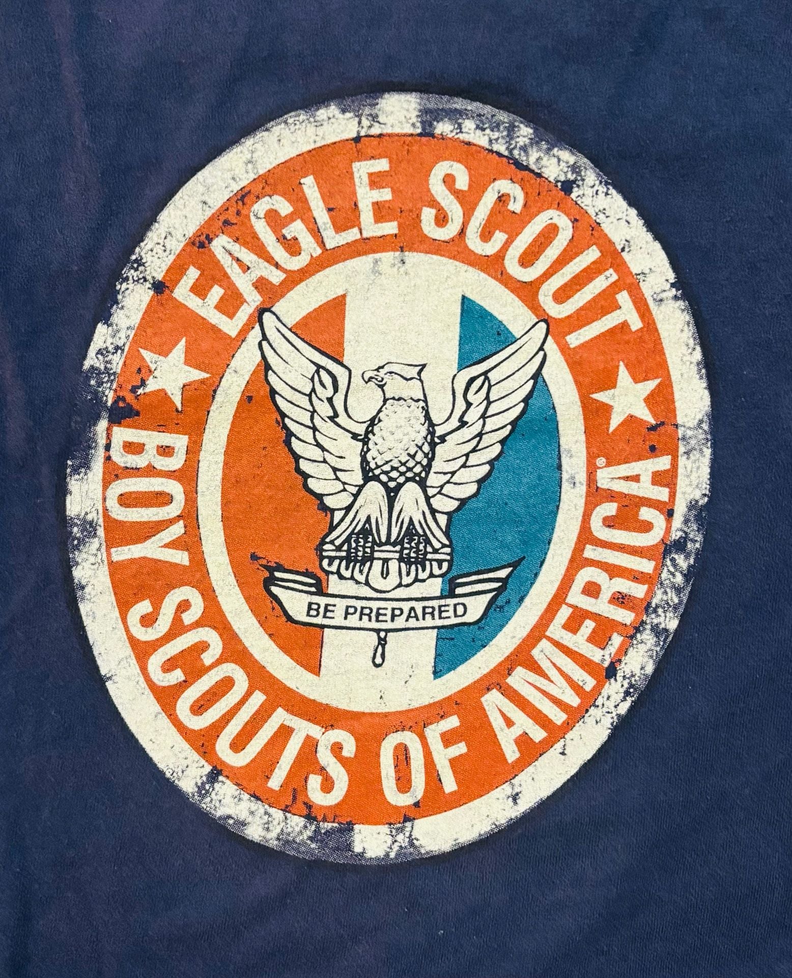 Official Boy Scouts of America Eagle Scout Graphic T-Shirt Navy Blue Adult Large 7