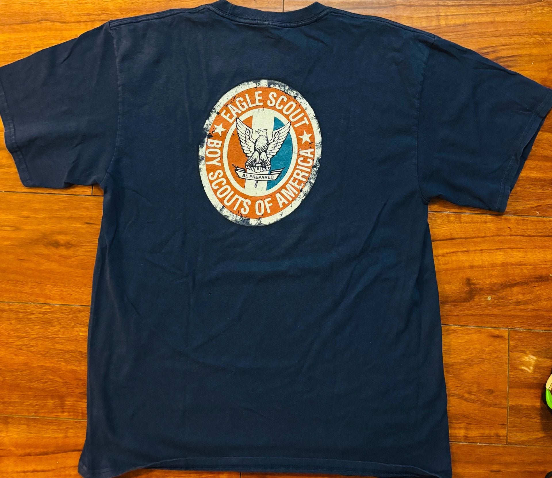Official Boy Scouts of America Eagle Scout Graphic T-Shirt Navy Blue Adult Large 9