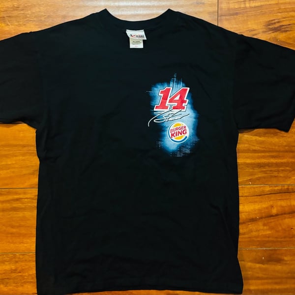 Vintage Tony Stewart #14 Burger King NASCAR Racing T-Shirt