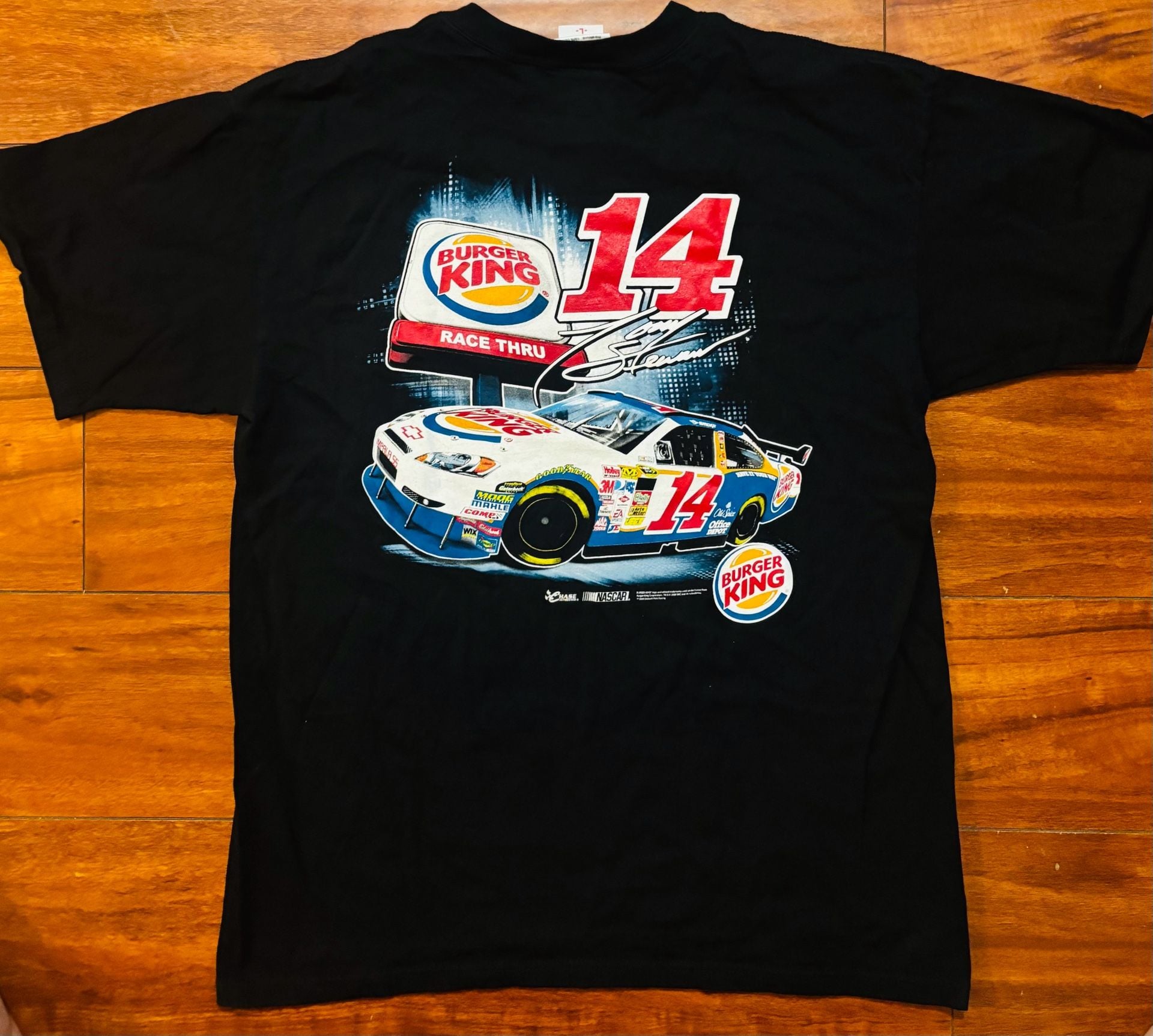 Vintage Tony Stewart #14 Burger King NASCAR Racing T-Shirt 10