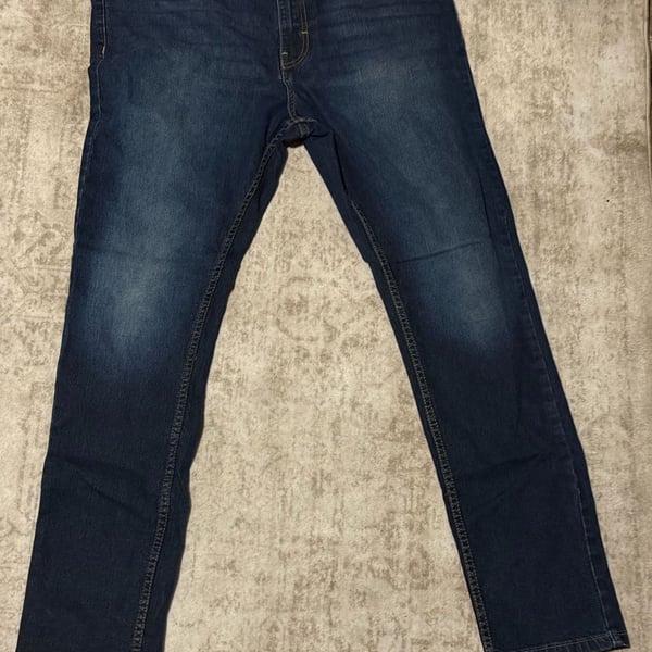 Beverly Hills Polo Club Men's Slim Fit Jeans Size 38x32 Dark Indigo Wash