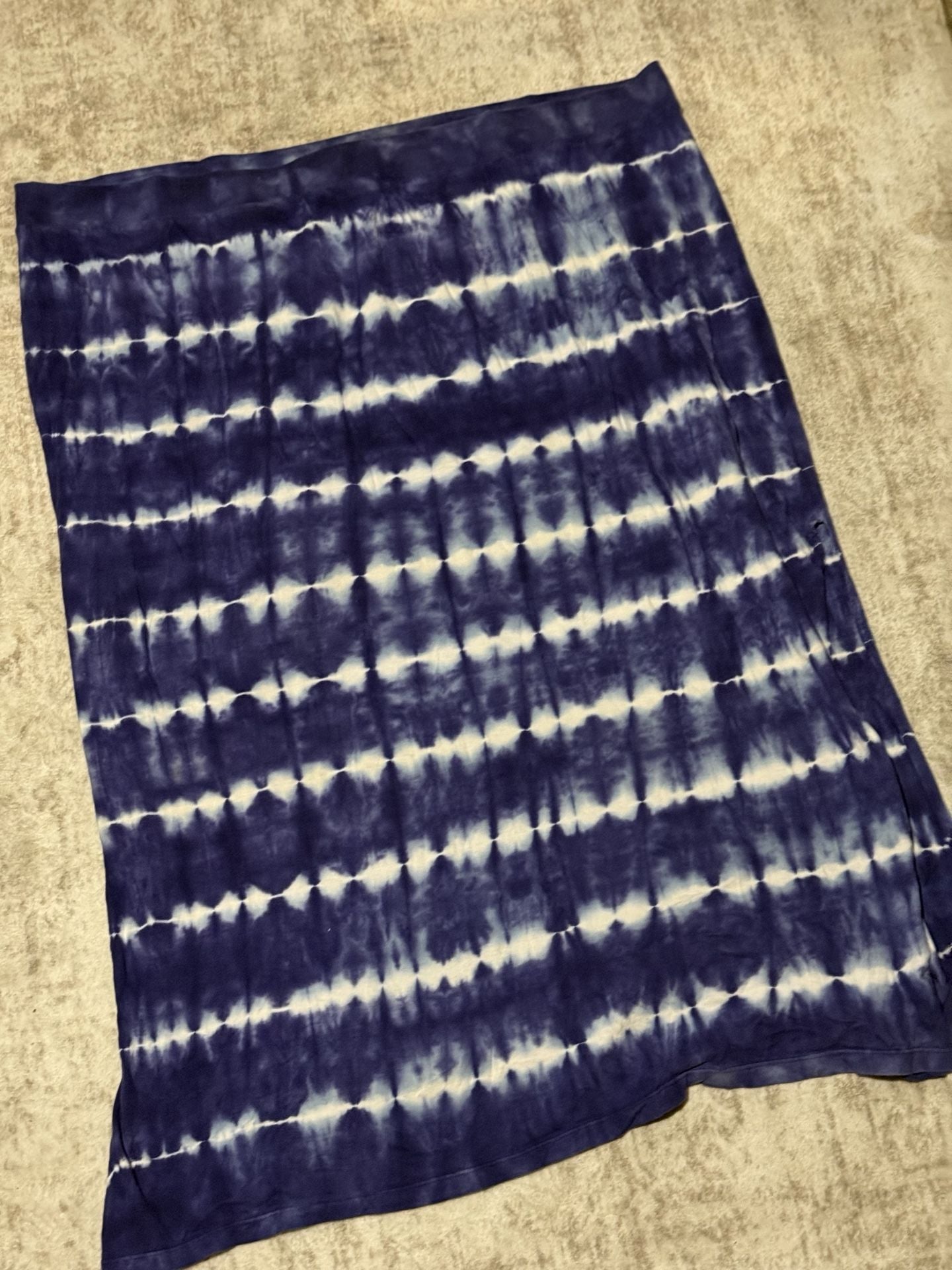 Lane Bryant Plus Size Blue Tie Dye Cotton Modal Maxi Skirt 2