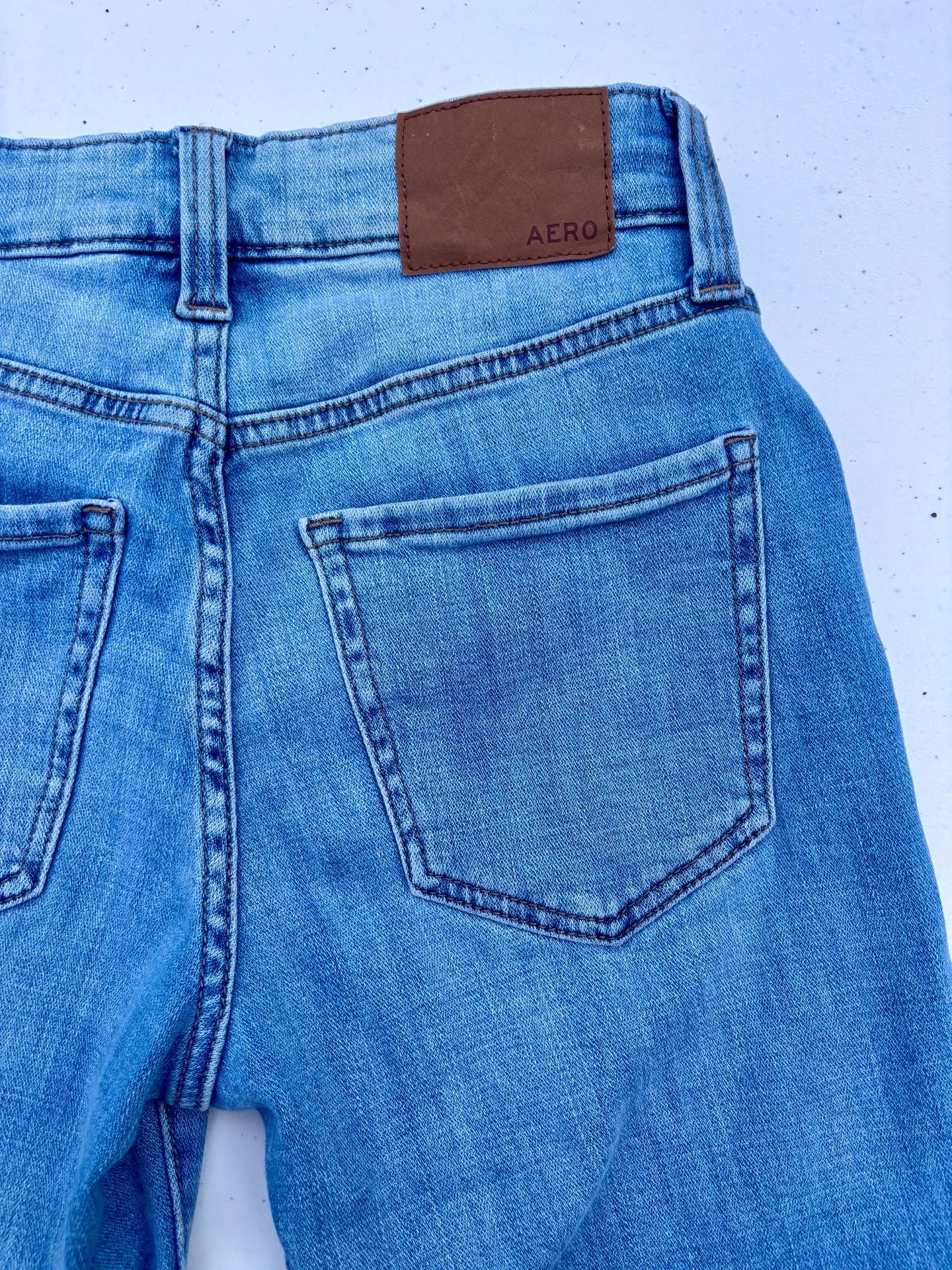 Aeropostale High Rise Denim Cut-Off Shorts, Light Wash, Size 00 Short 7