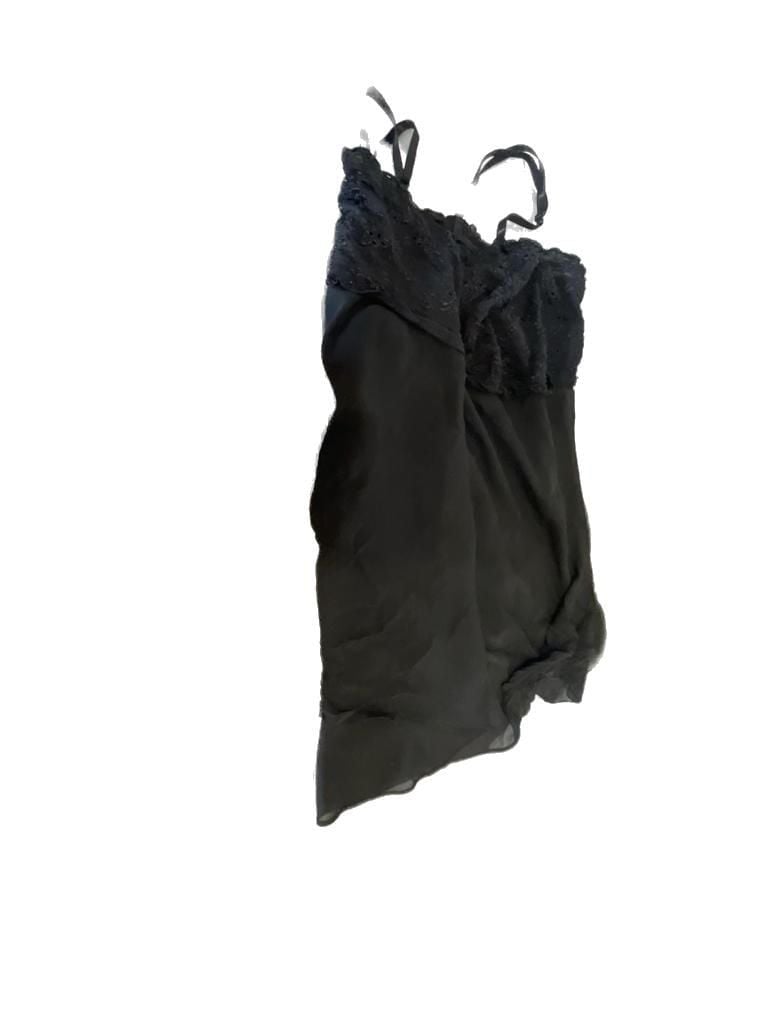 Cacique Sexy Sensual Black Sheer Babydoll Lingerie Top Size 26/28 6