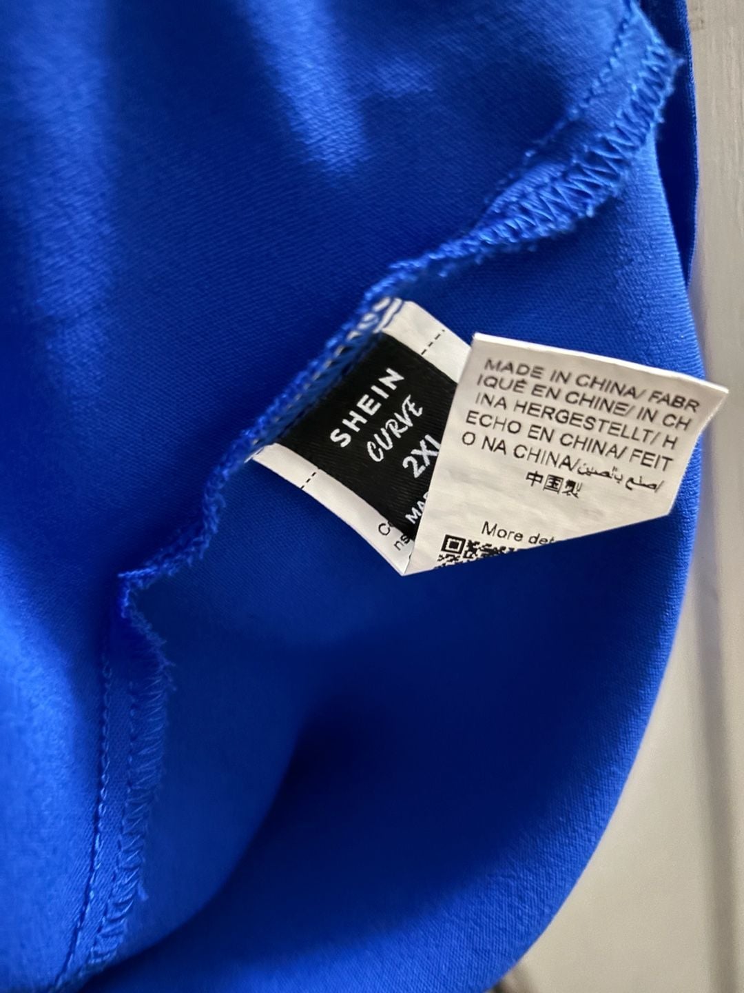 SHEIN Curve Plus Size Royal Blue Sequin Mesh Sleeve Mini Dress 4
