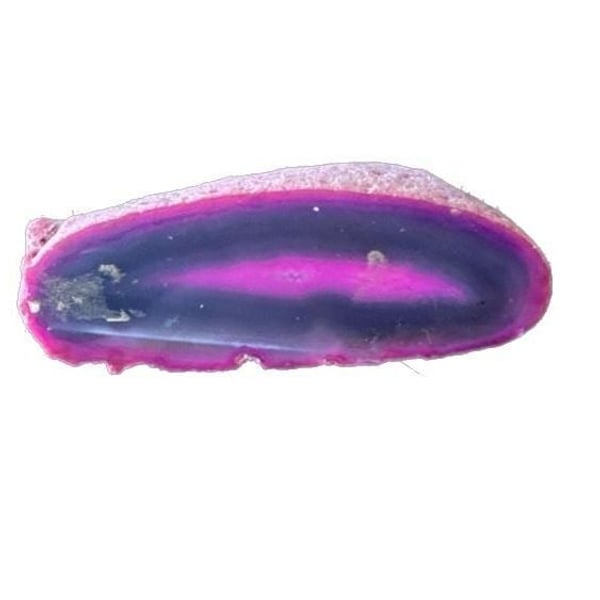 Polished Pink Dyed Agate Slice Geode Specimen