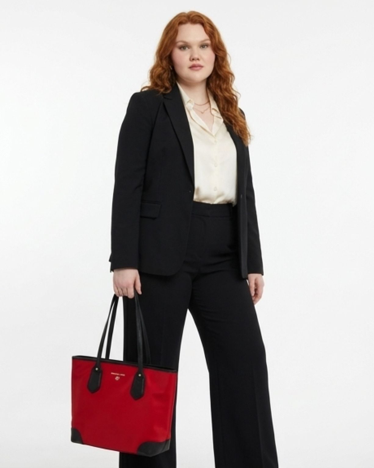Michael Kors Eva Nylon Tote Bag in Red and Black 4