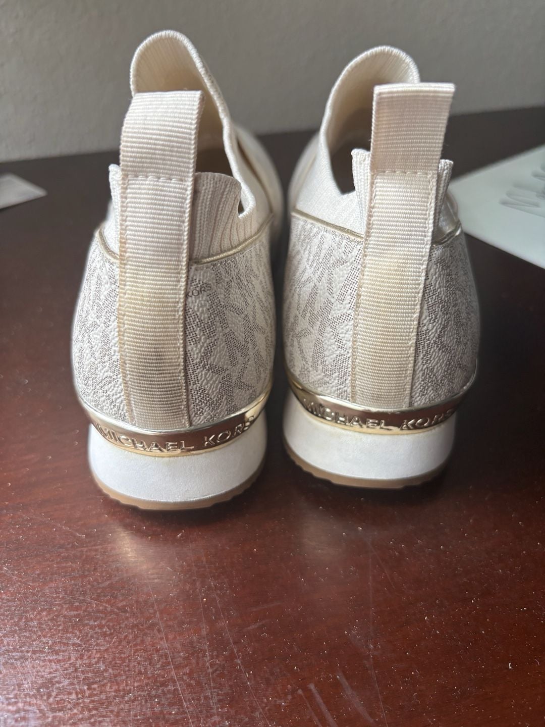 Michael Kors Bodie Slip-On Mesh Sneakers in Pale Gold/Beige 5