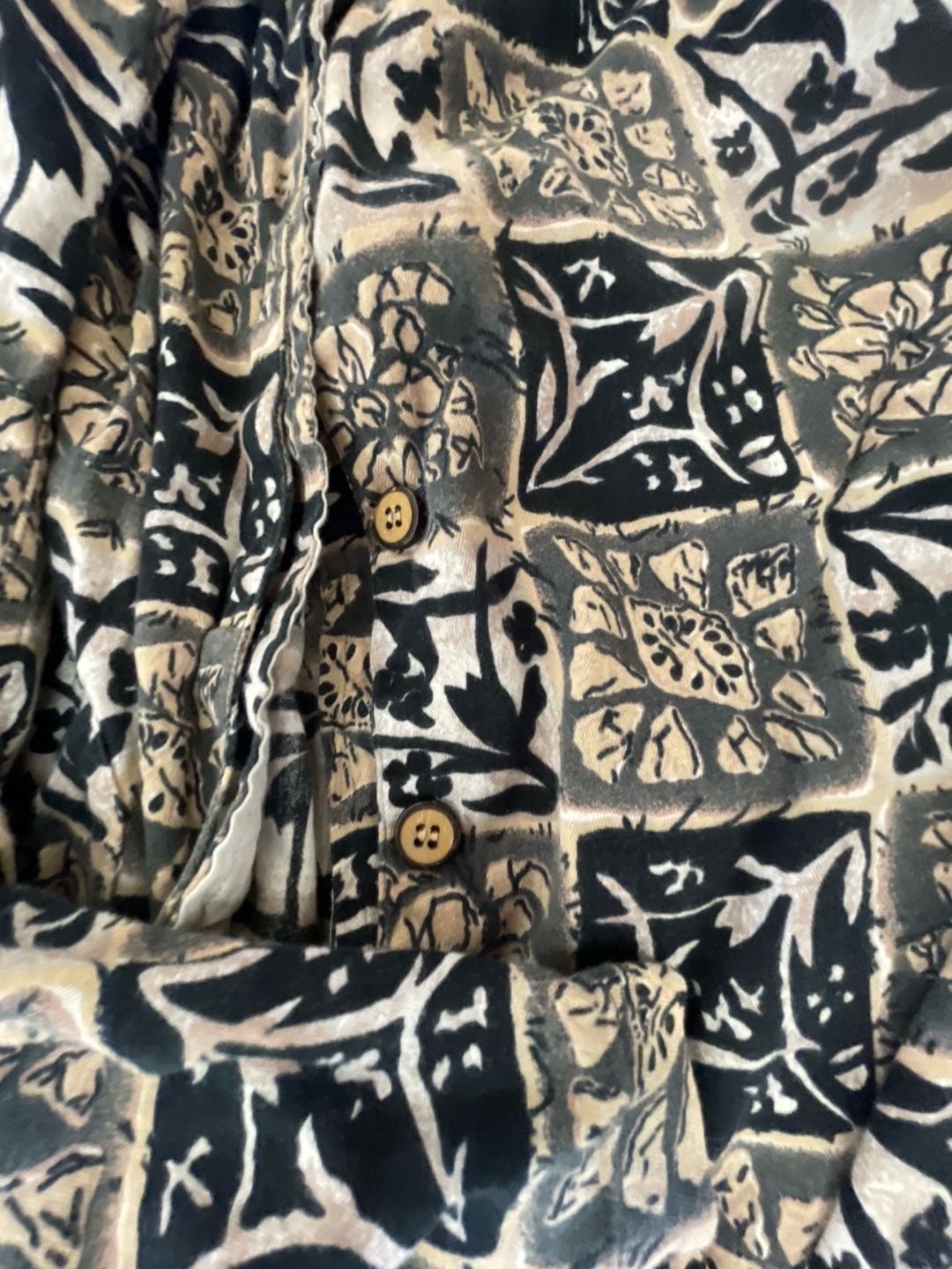 Vintage Gold Wear America Hawaiian Classics Short Sleeve Button Down Shirt Size Medium 7