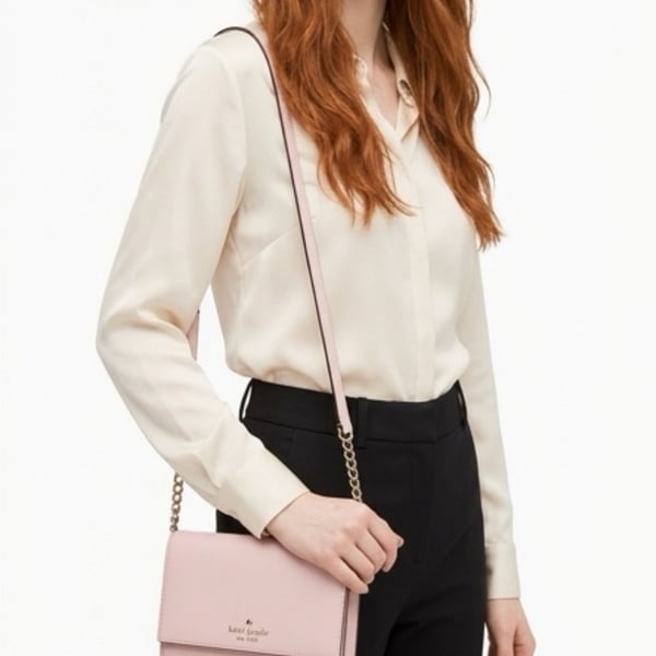 Kate Spade Cedar Street Cami Saffiano Leather Chain Crossbody Bag in Pink