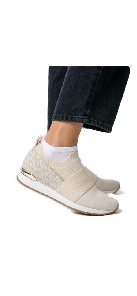 Michael Kors Bodie Slip-On Mesh Sneakers in Pale Gold/Beige 2