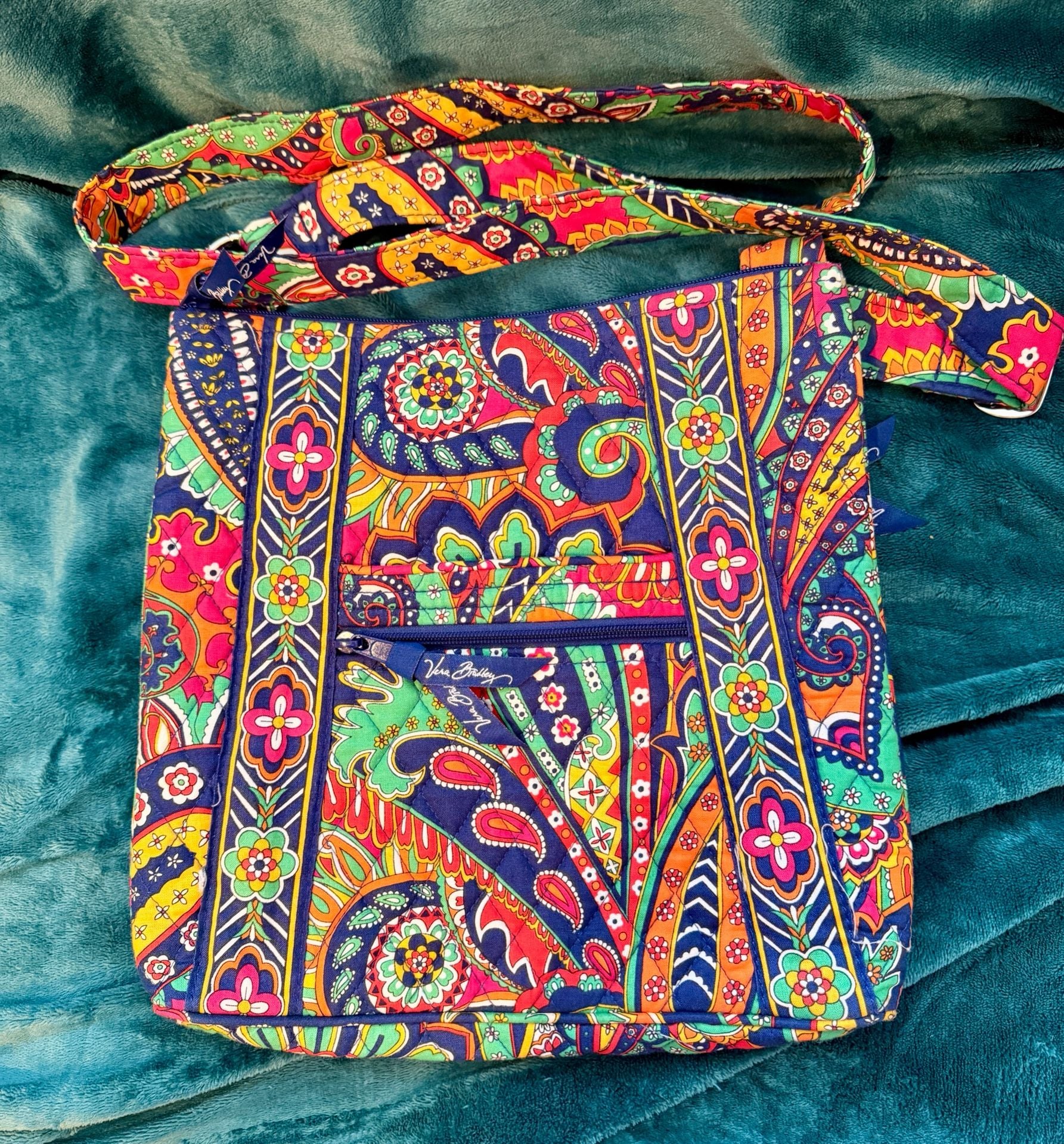 Vera Bradley Venetian Paisley Quilted Hipster Crossbody Bag 2