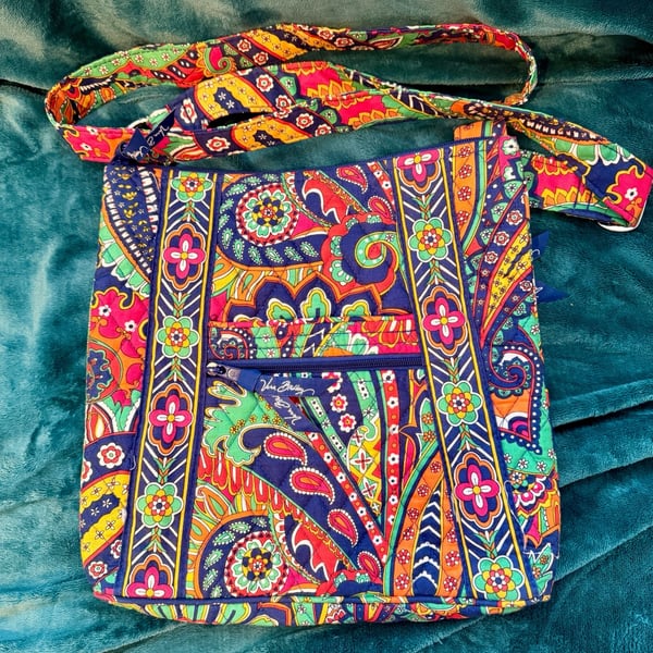 Vera Bradley Venetian Paisley Quilted Hipster Crossbody Bag