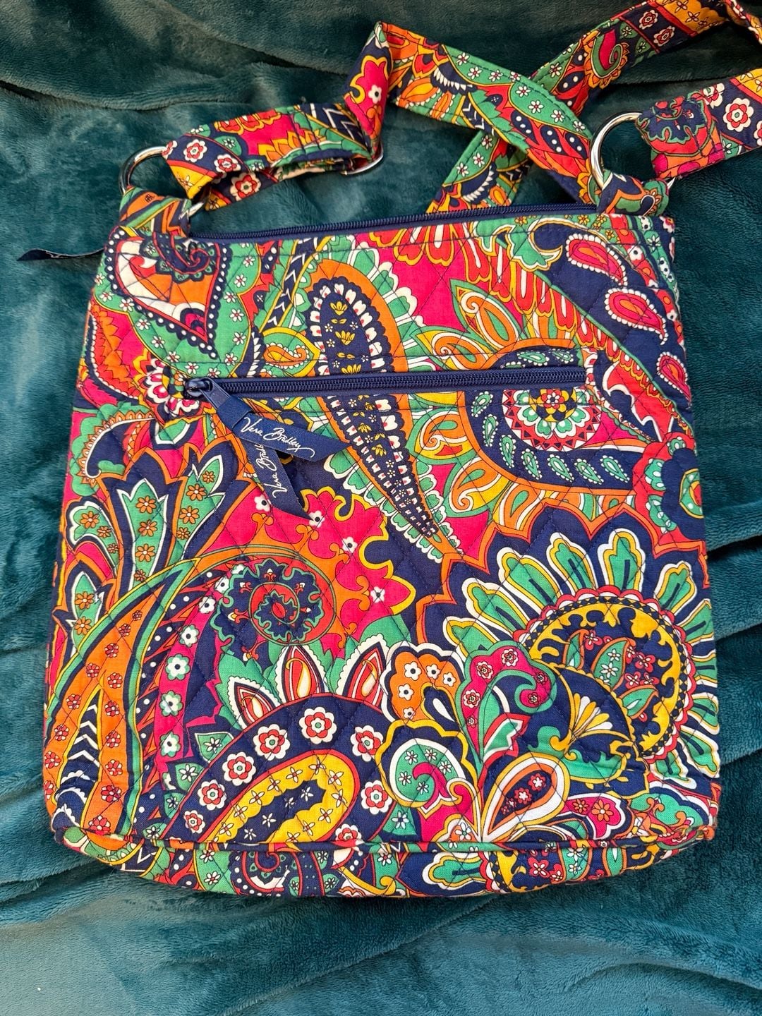 Vera Bradley Venetian Paisley Quilted Hipster Crossbody Bag 5