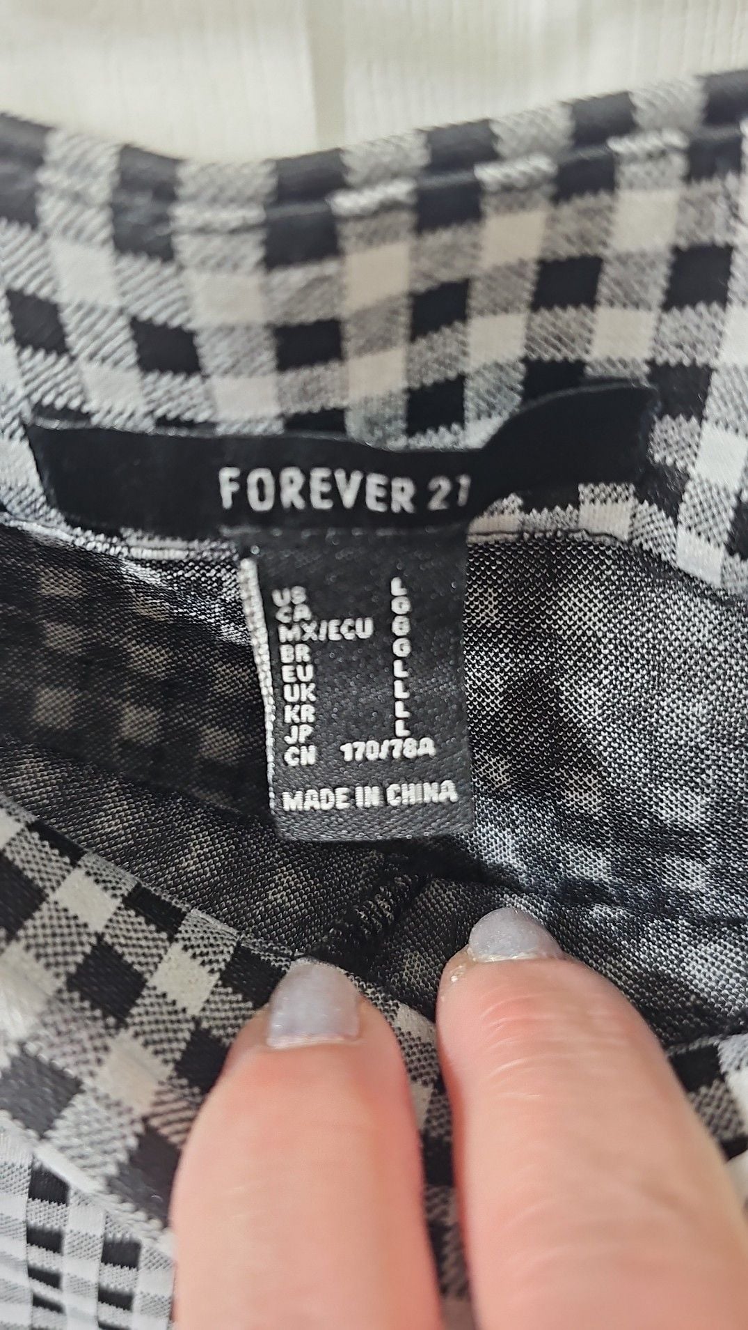 Forever 21 Black & White Gingham Kick Flare Ankle Pants 5