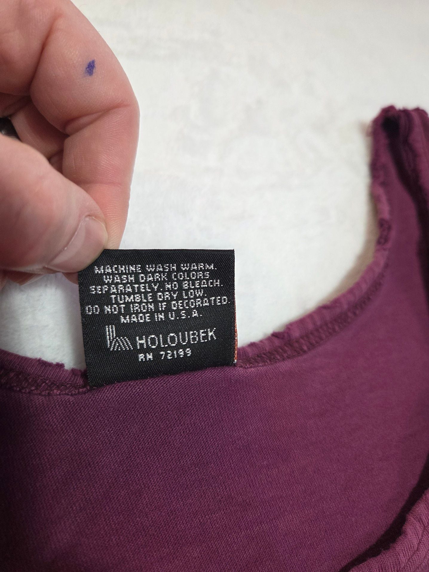 Vintage 90s Harley-Davidson Cleveland Ohio Tank Top Plum XL Holoubek Tag 5