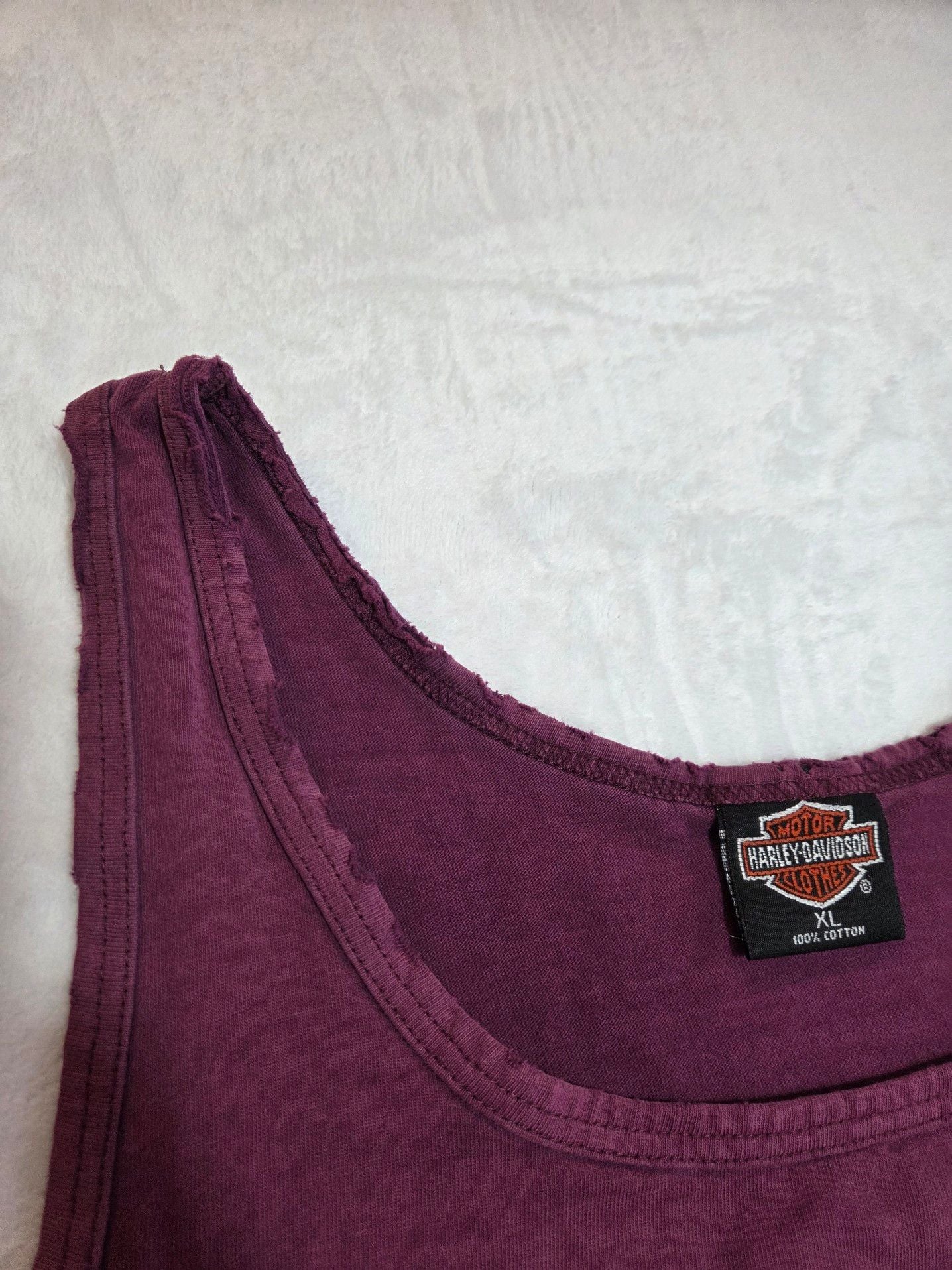 Vintage 90s Harley-Davidson Cleveland Ohio Tank Top Plum XL Holoubek Tag 6