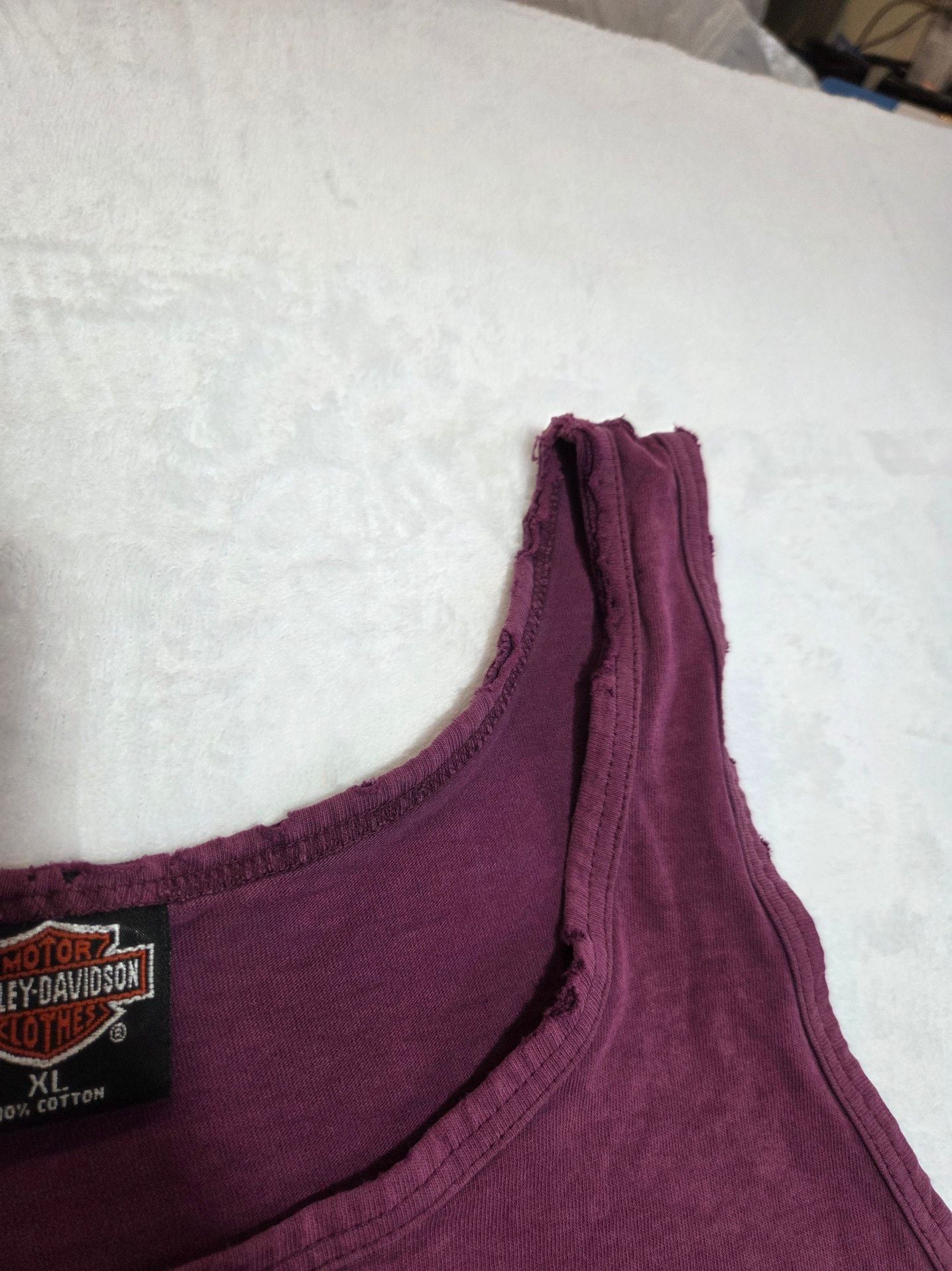 Vintage 90s Harley-Davidson Cleveland Ohio Tank Top Plum XL Holoubek Tag 7