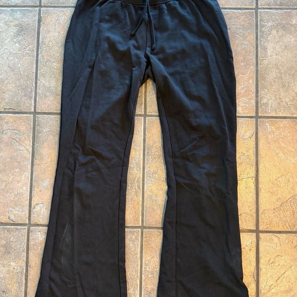 ZARA Black High-Waist Flare Leg Lounge Sweatpants