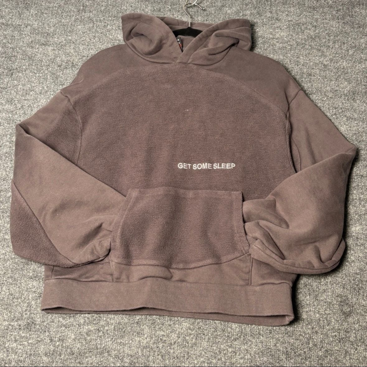 Get Some Sleep 'Everyone I Love Is Here' Fleece Panel Cropped Hoodie - Brown 8