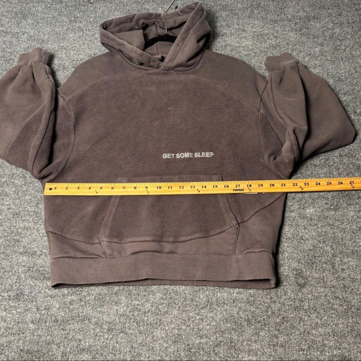 Get Some Sleep 'Everyone I Love Is Here' Fleece Panel Cropped Hoodie - Brown 9