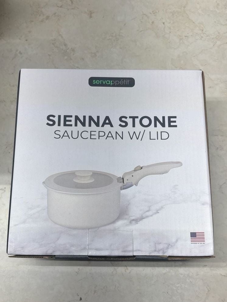 servappétit Sienna Stone Nonstick Saucepan with Lid 2
