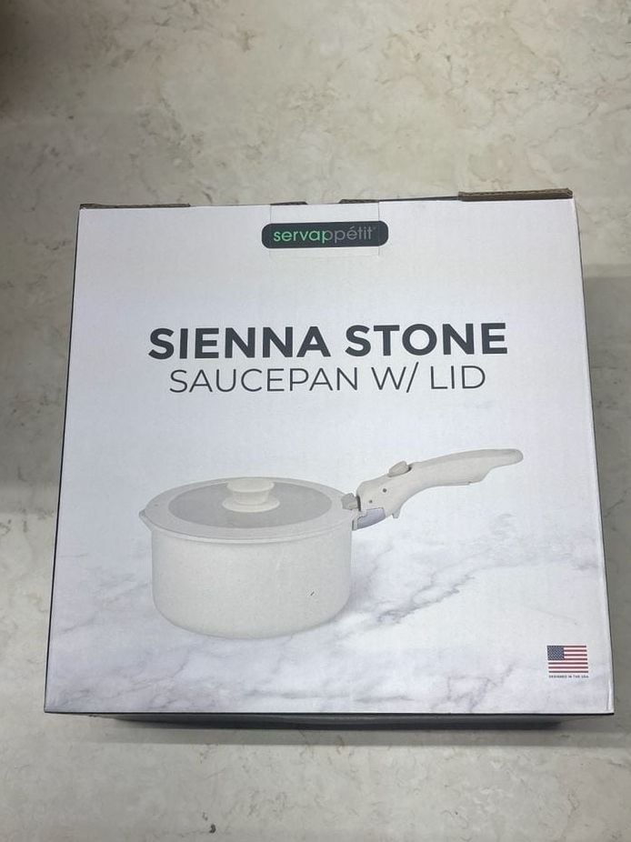 servappétit Sienna Stone Nonstick Saucepan with Lid 3