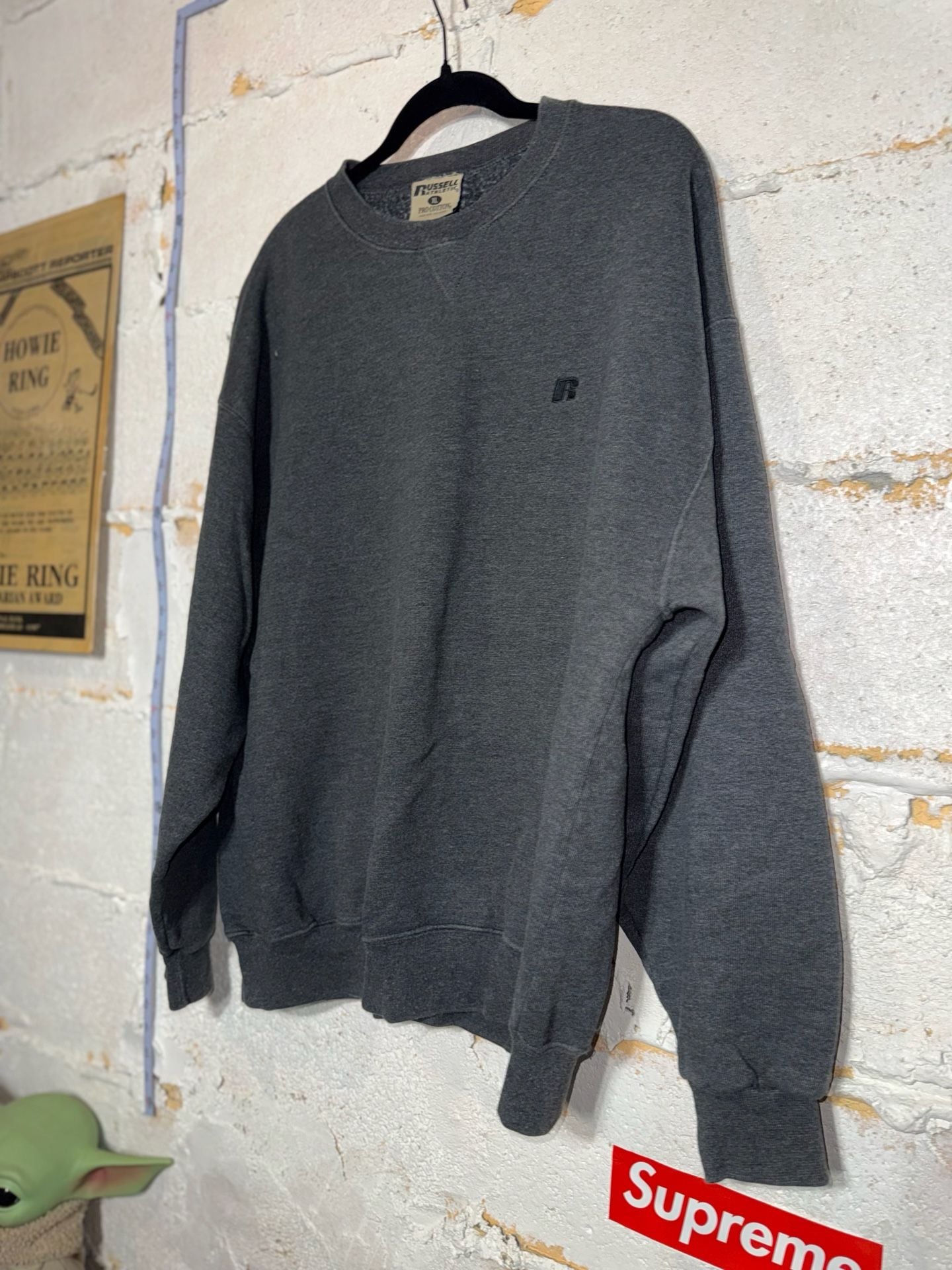 Vintage Russell Athletic Pro Cotton Gray Crewneck Sweatshirt XL 7