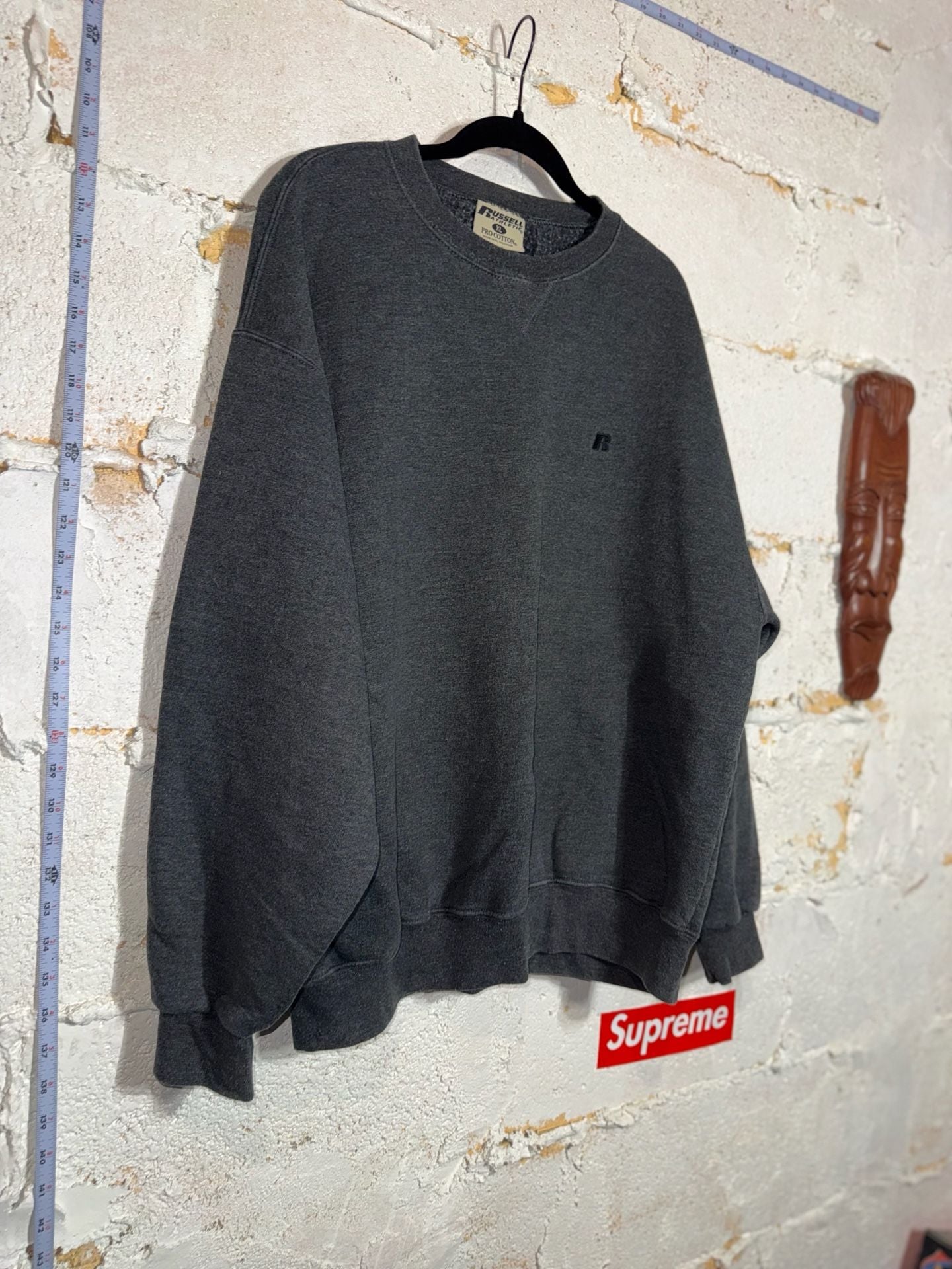 Vintage Russell Athletic Pro Cotton Gray Crewneck Sweatshirt XL 8