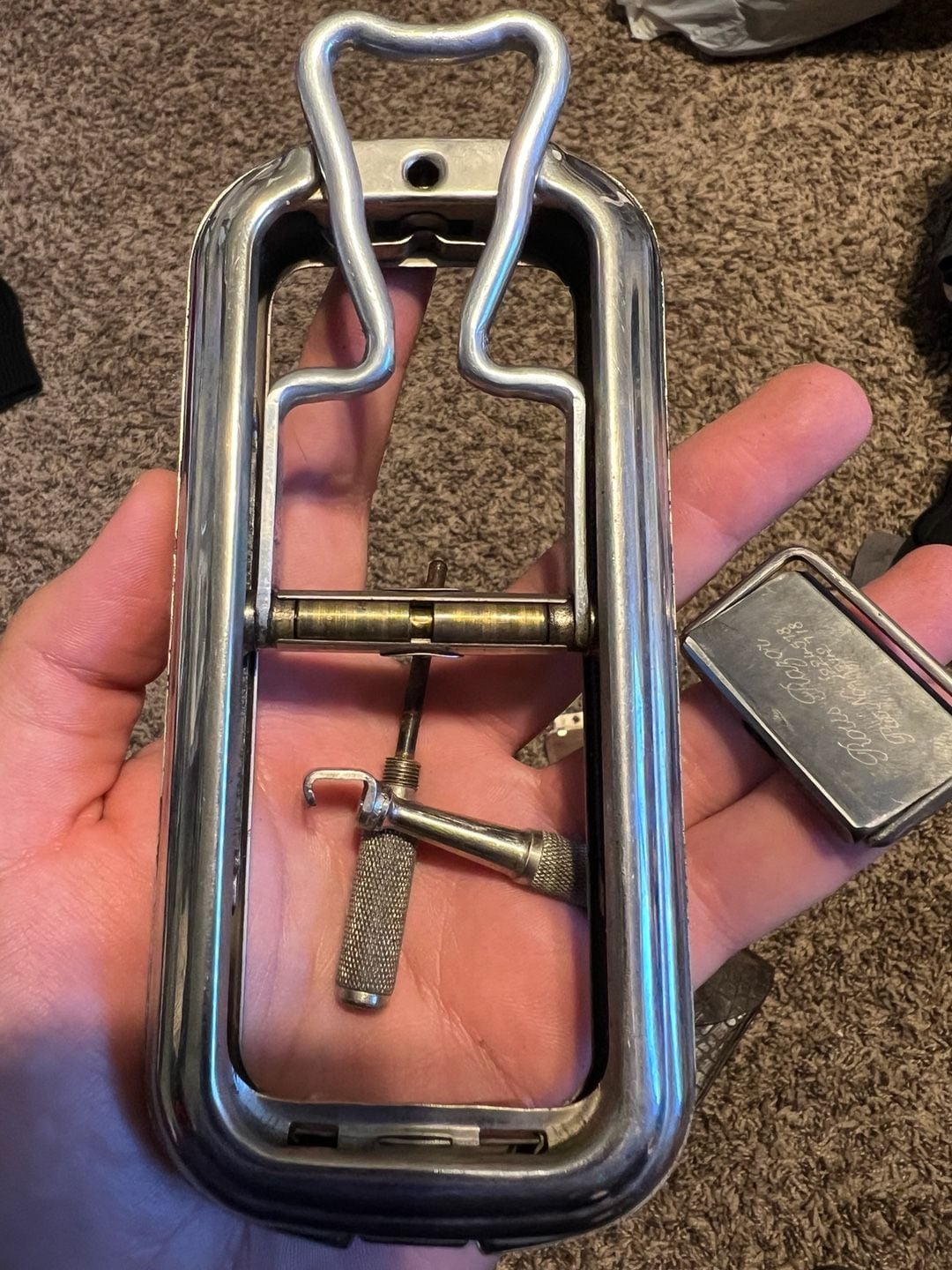 Vintage Rolls Razor The Whetter Shaving Set with Faux Gator Leather Case 4