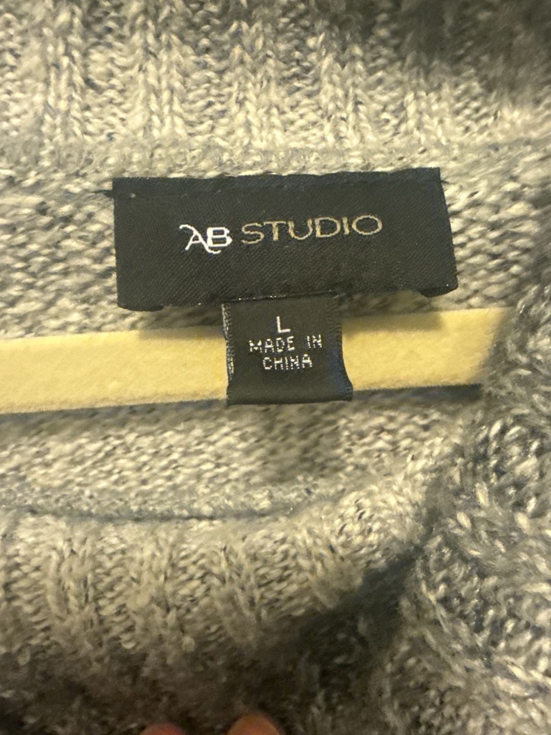AB Studio Gray Ombre Cowl Neck Pullover Knit Sweater 5