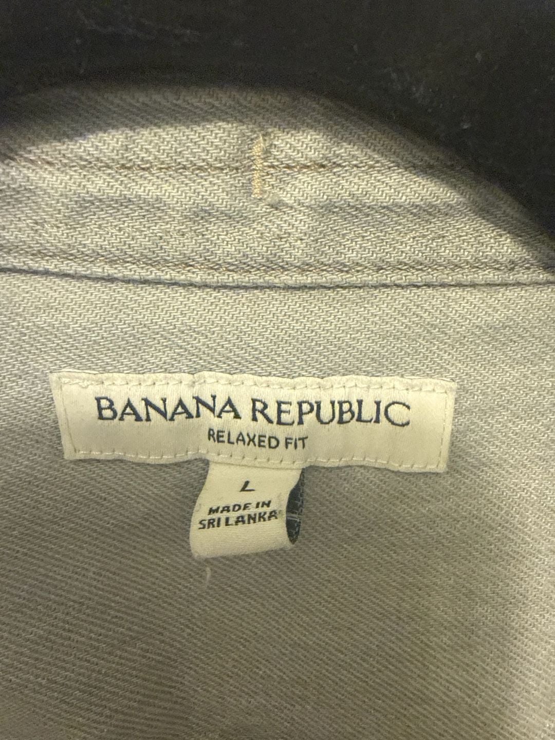 Banana Republic womens Relaxed Fit Denim Shacket Over-Shirt Grey 5